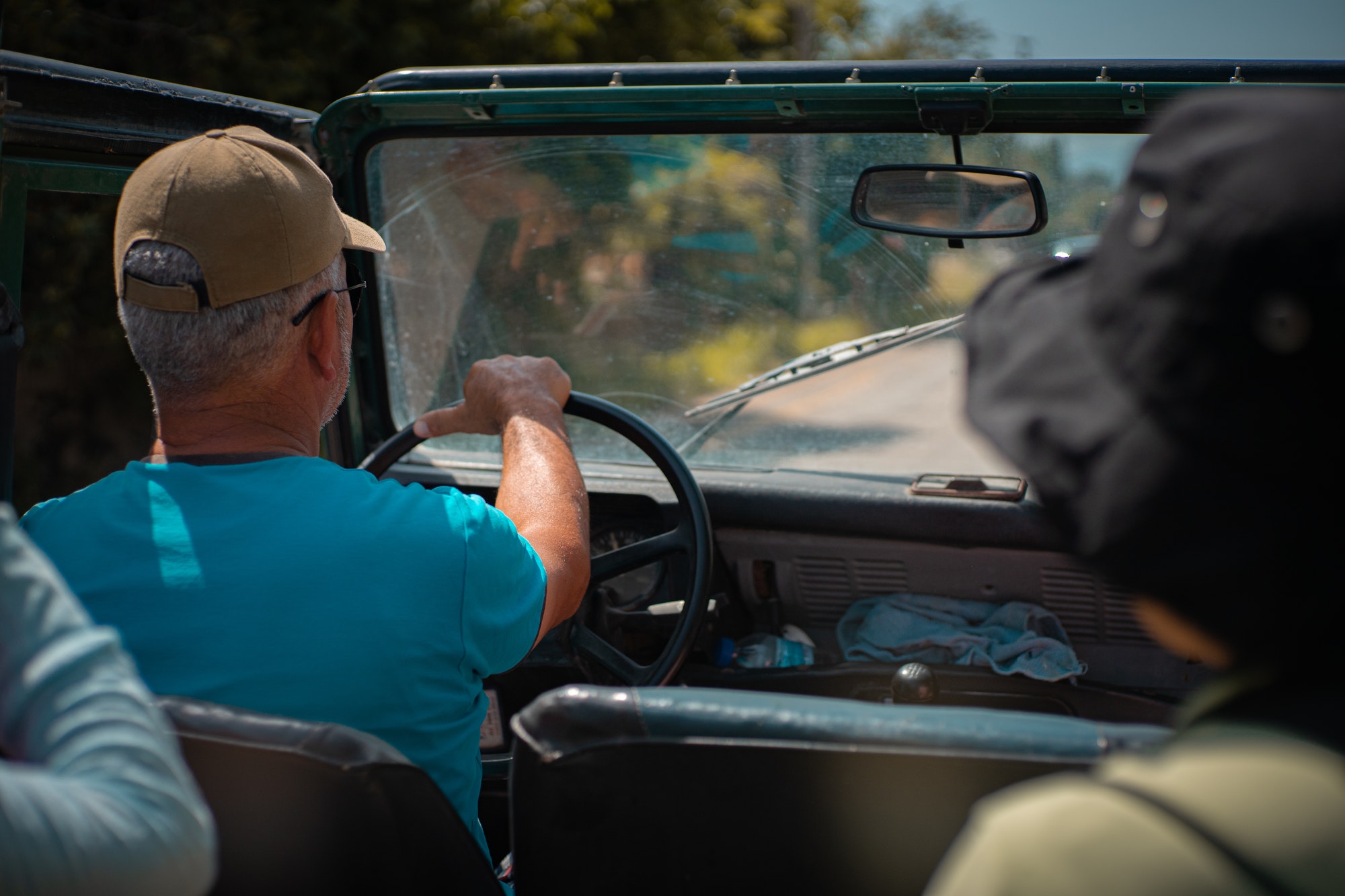 Travelling in jeep car safari